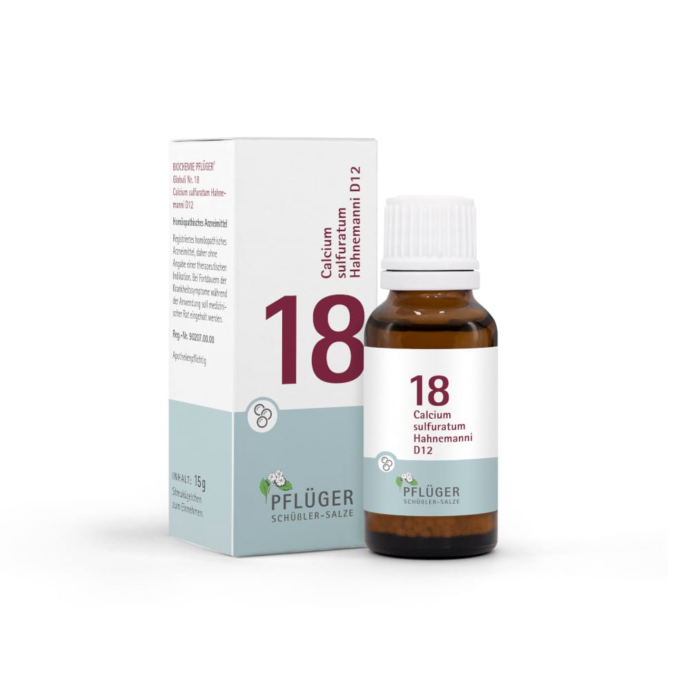 Schüßler-Salz Nr. 18 Calcium sulfuratum D12 15 g Globuli