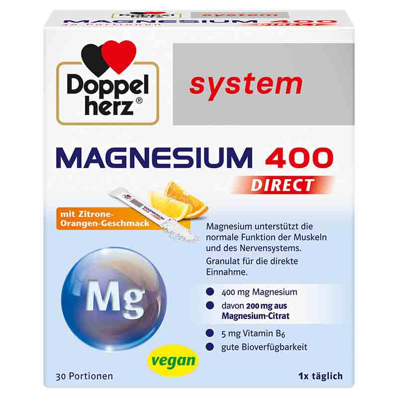 Doppelherz system MAGNESIUM 400 DIRECT 30 St Pellets