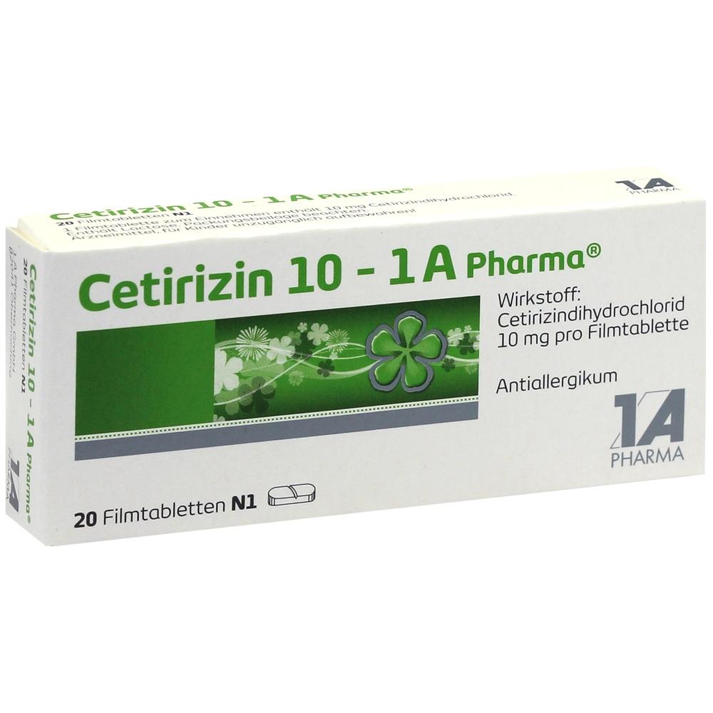 Cetirizin 10 - 1A Pharma 20 St Filmtabletten