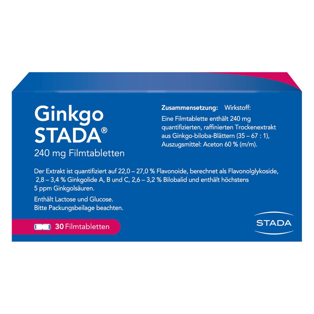 Ginkgo STADA 240mg - 2x 15 €-Aktion*  30 St Filmtabletten