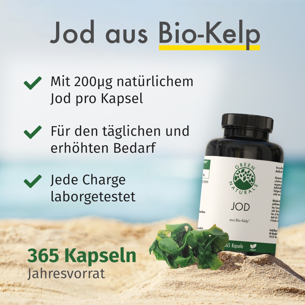 GREEN NATURALS Jod 200ug 365 St Kapseln