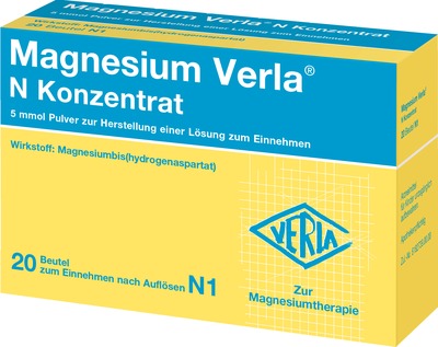 MAGNESIUM VERLA N Konzentrat 20 St Pulver zur Herstellung einer Lösung zum Einnehmen