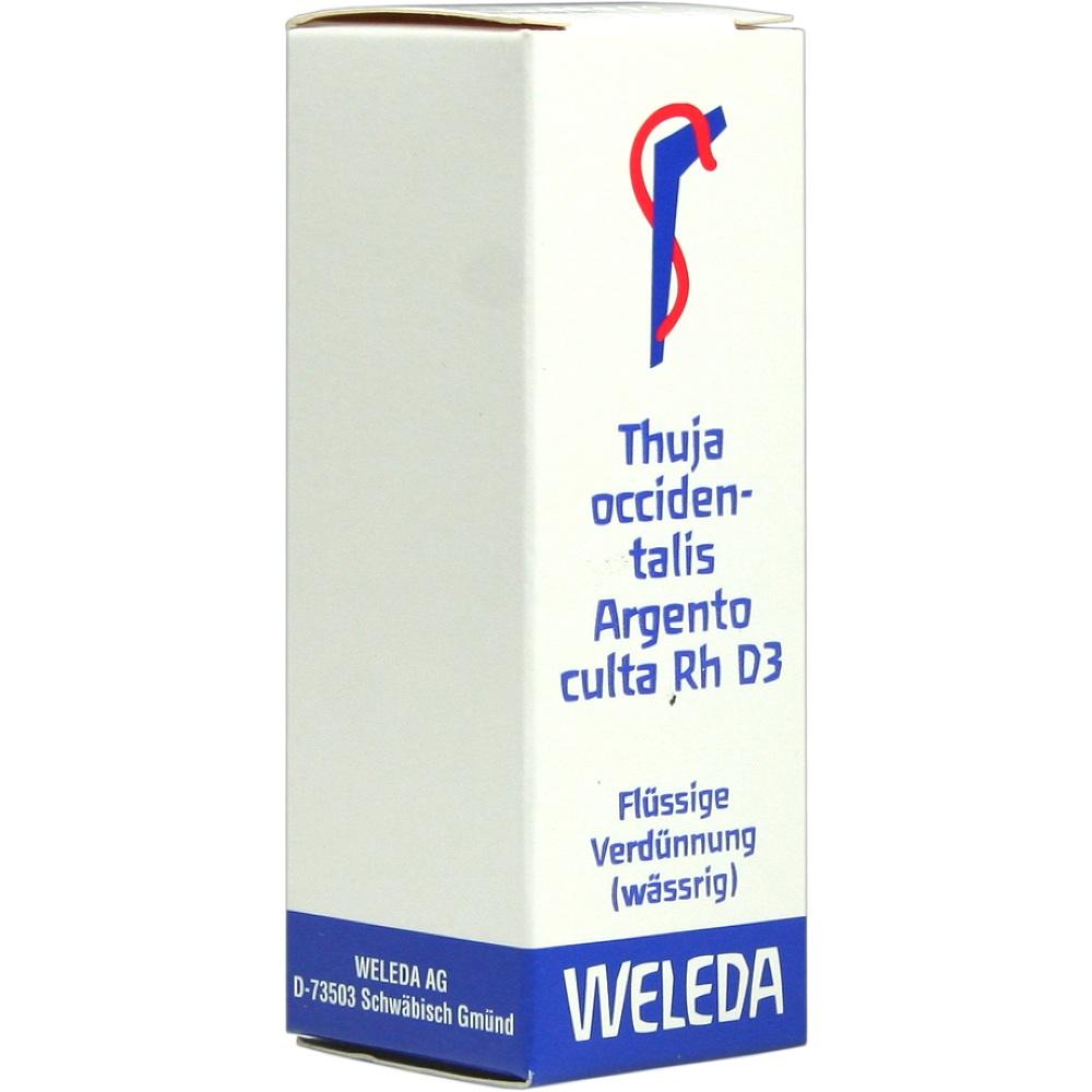 WELEDA THUJA OCCIDENTALIS ARGENTO culta Rh D 3 Dilution 20 ml Dilution