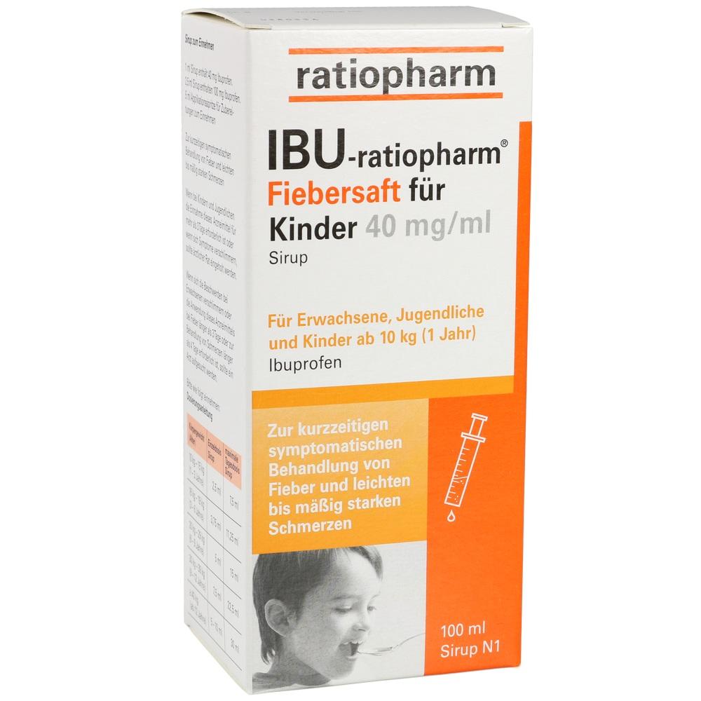 IBU-ratiopharm Fiebersaft für Kinder 40mg/ml 100 ml Saft