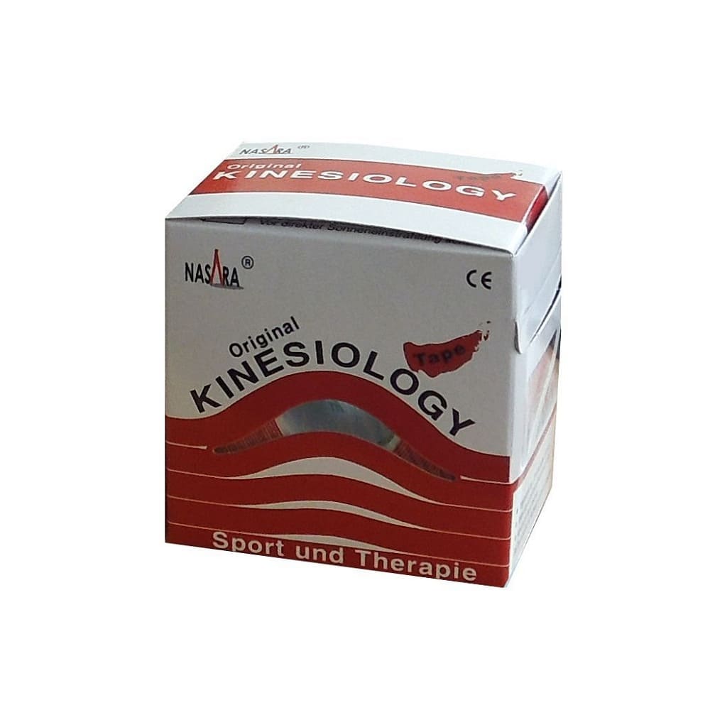 NASARA Kinesiologie Tape 5 cmx5 m rot 1 St Pflaster