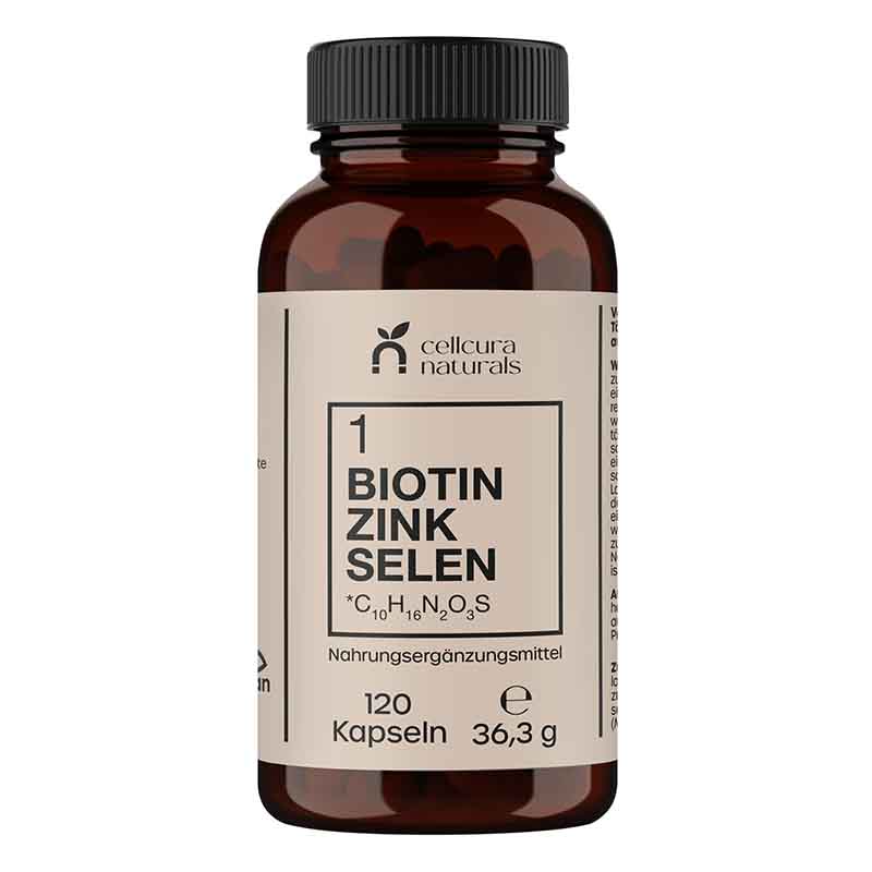 cellcura naturals BIOTIN ZINK SELEN 120 St Kapseln