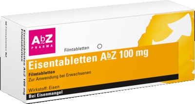 Eisentabletten AbZ 100 St Filmtabletten