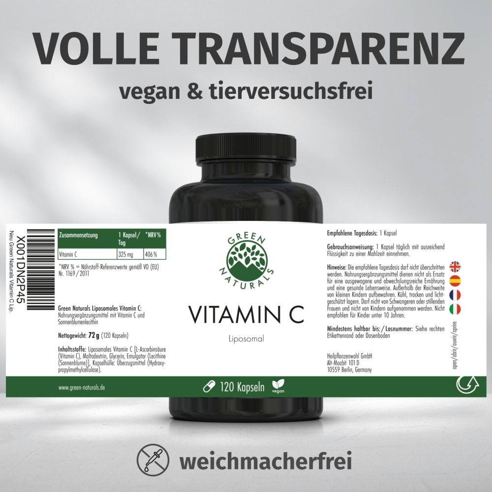 GREEN NATURALS Liposomales Vitamin C 325 120 St Kapseln