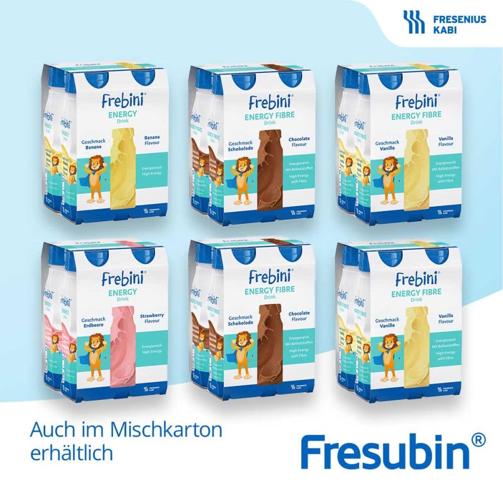 Frebini Energy Trinknahrung Erdbeere 6X4X200 ml Flüssigkeit