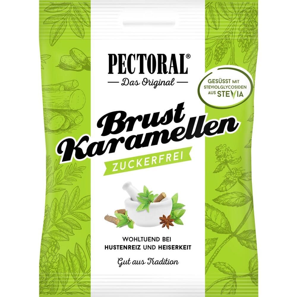 PECTORAL Brustkaramellen zuckerfrei Beutel 60 g Bonbons