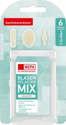 WEPA BLASENPFLASTER MIX WASSERFEST 3 Größen 6 St Pflaster