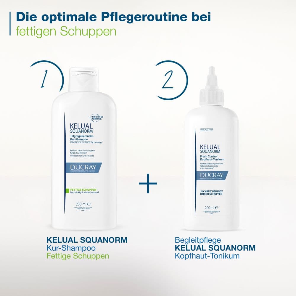 Ducray KELUAL SQUANORM Shampoo Fettige Schuppen 200 ml Shampoo