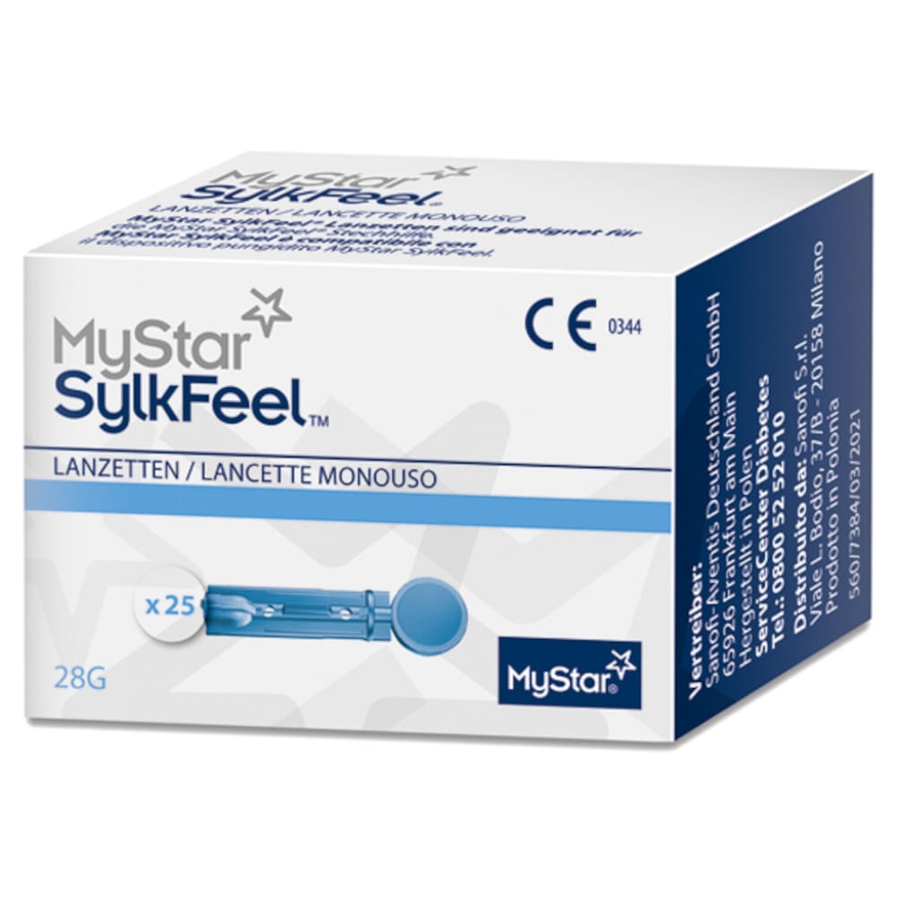 MYSTAR SylkFeel Lanzetten 28 G 25 St Lanzetten 25 St