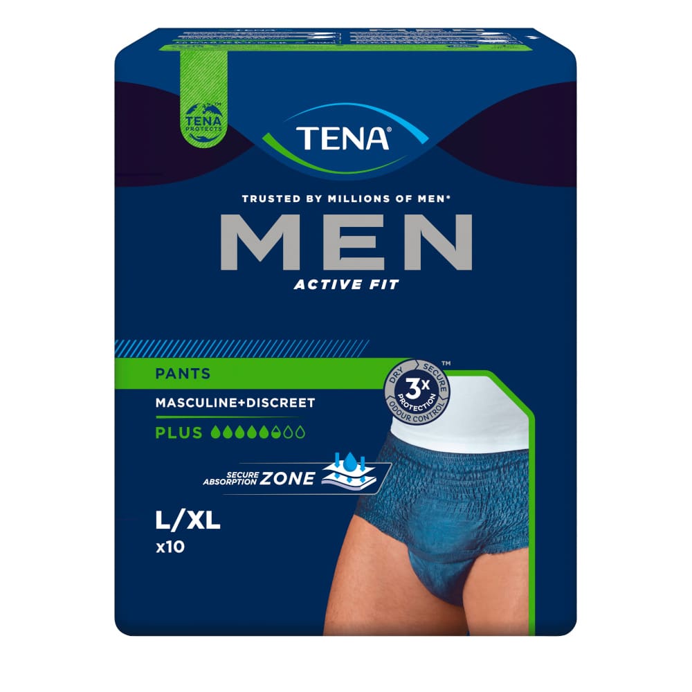 TENA MEN ACTIVE FIT PANTS PLUS L/XL 10 St
