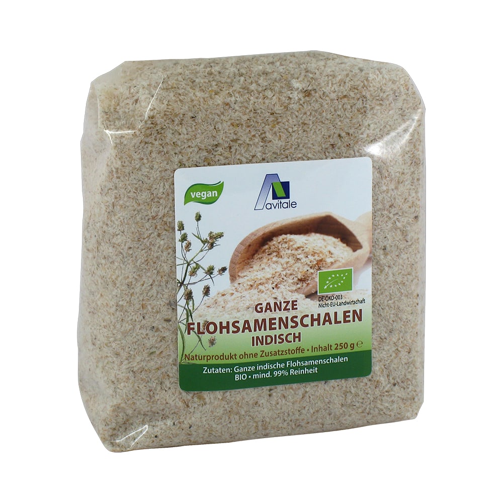 Avitale FLOHSAMENSCHALEN indisch Bio 250 g