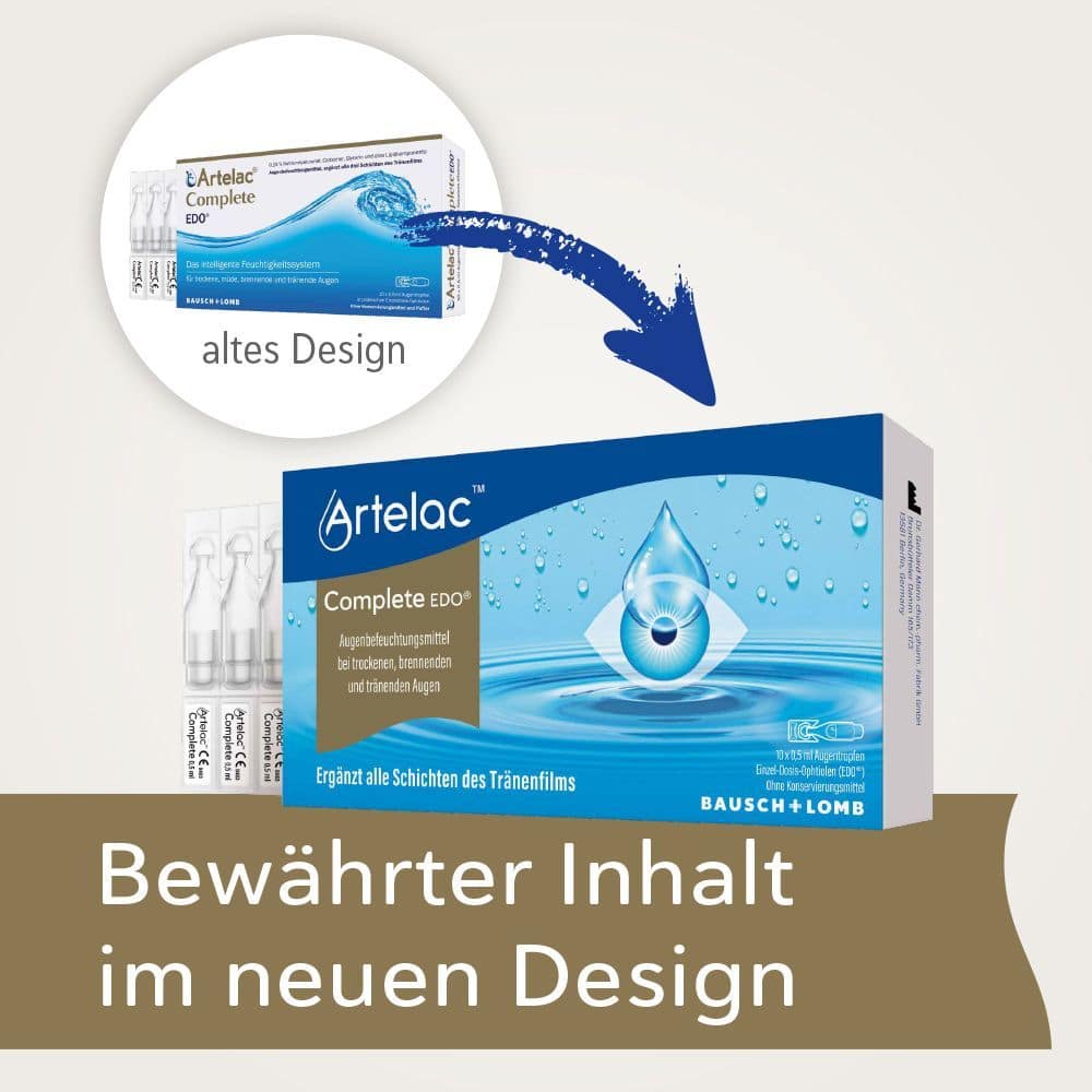 Artelac Complete EDO Augentropfen für trockene Augen 30X0.5 ml Augentropfen