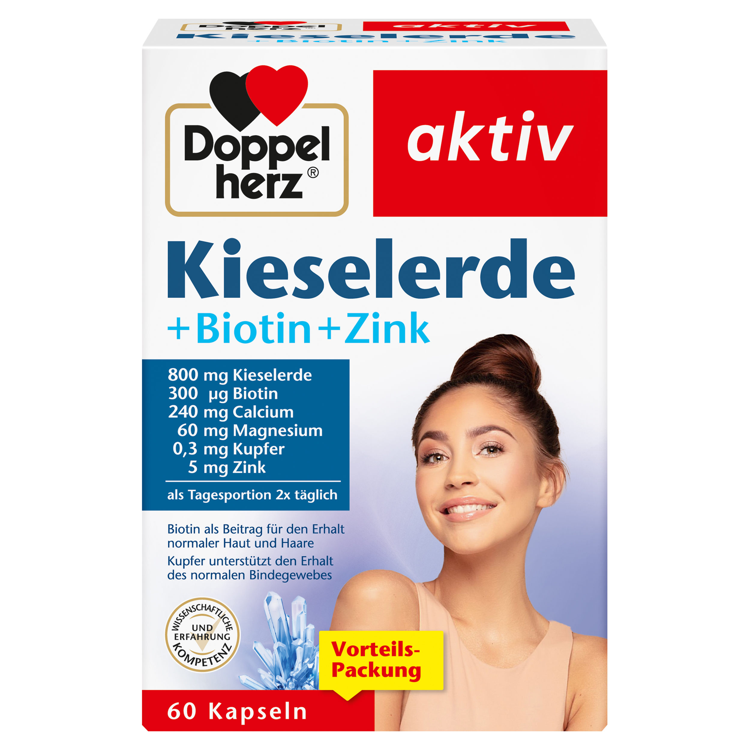 Doppelherz aktiv Kieselerde + Biotin + Zink 60 St Kapseln