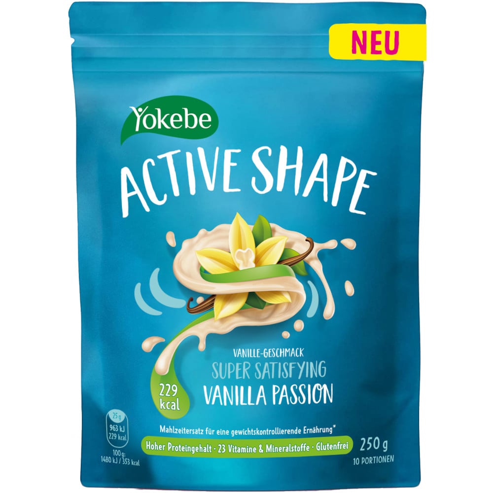Yokebe ACTIVE SHAPE Vanilla Passion 250 g Pulver