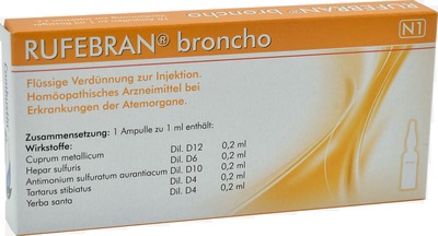 RUFEBRAN broncho Ampullen 10 St Ampullen
