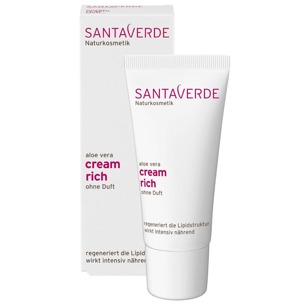 SANTA VERDE cream rich aloe vera ohne Duft 30 ml Creme