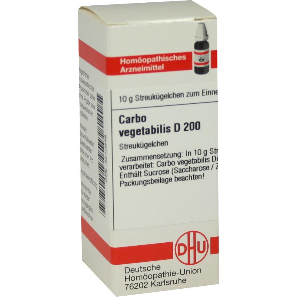 CARBO VEGETABILIS D 200 Globuli 10 g Globuli