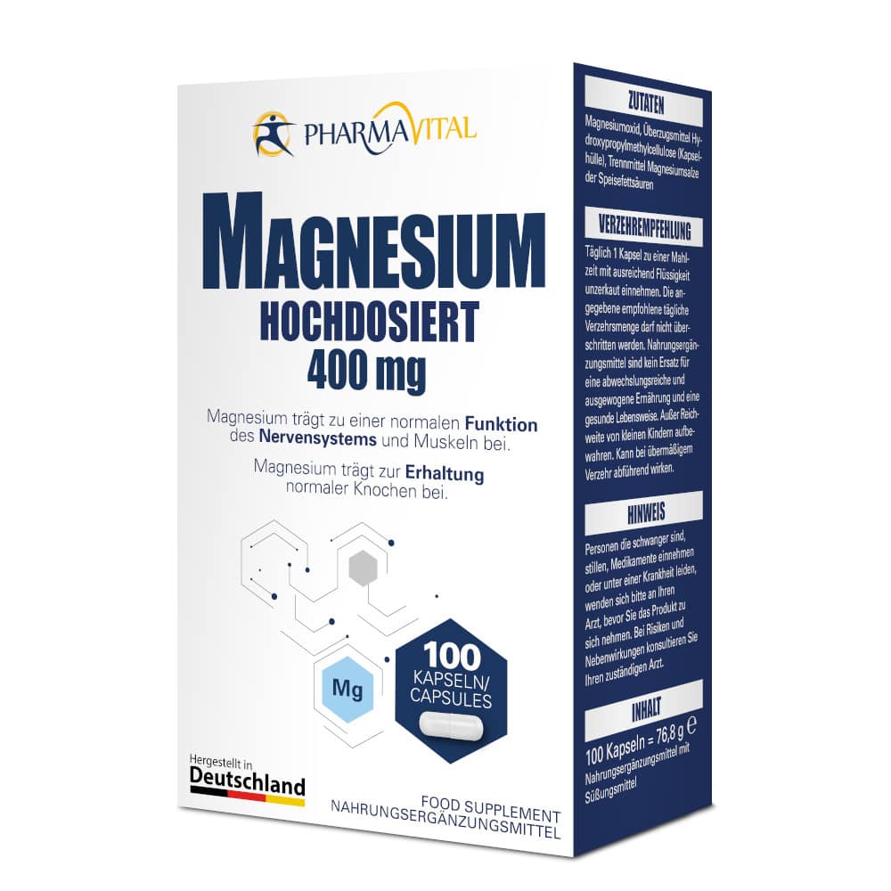 MAGNESIUM 400 mg hochdosiert 100 St Kapseln
