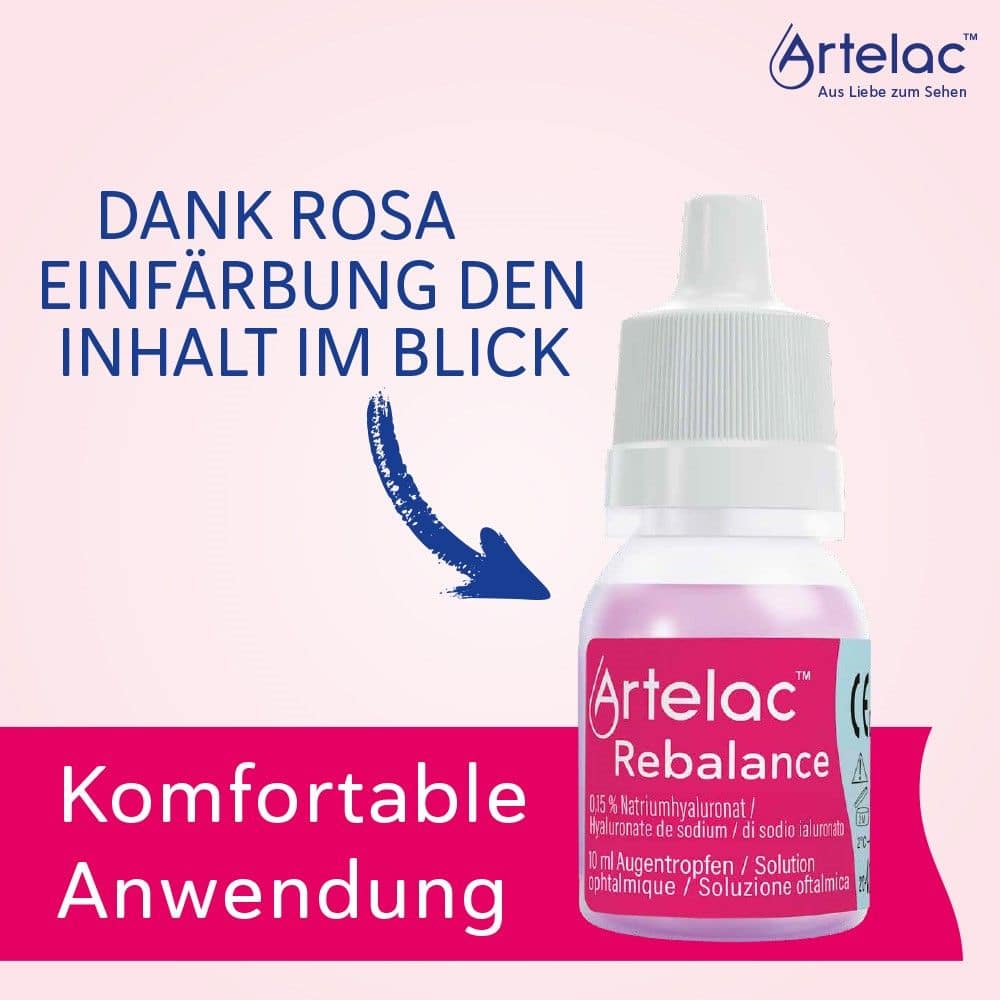 Artelac Rebalance Augentropfen für gereizte trockene Augen 3X10 ml Augentropfen