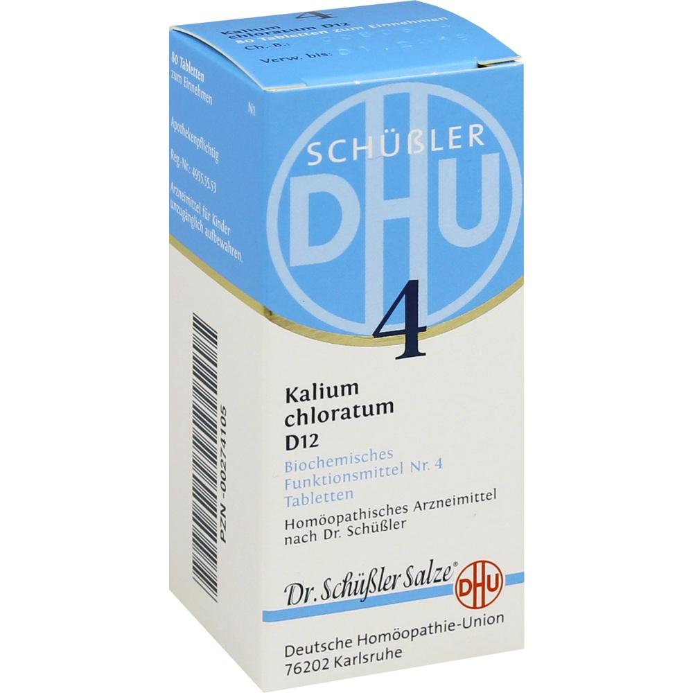 DHU Schüssler-Salz Nr. 4  Kalium chloratum D 12 Tabletten 80 St Tabletten