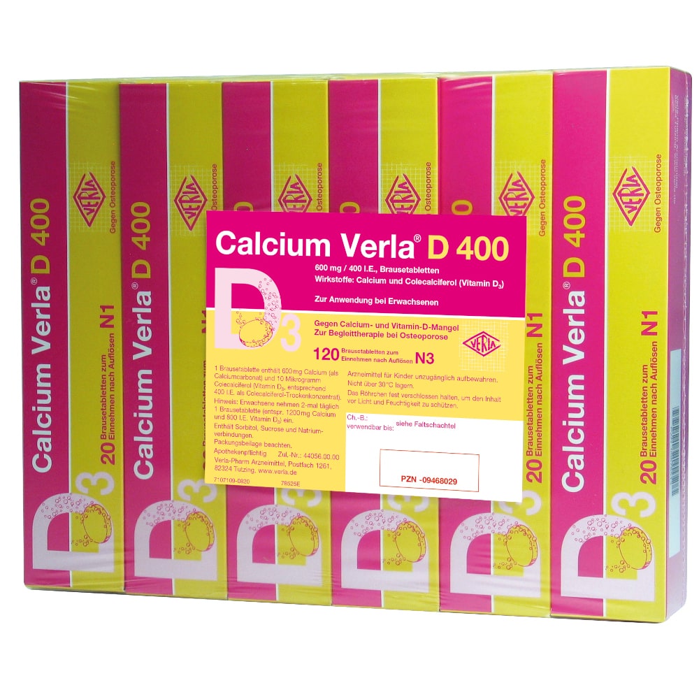 Calcium Verla D 400 120 St Brausetabletten