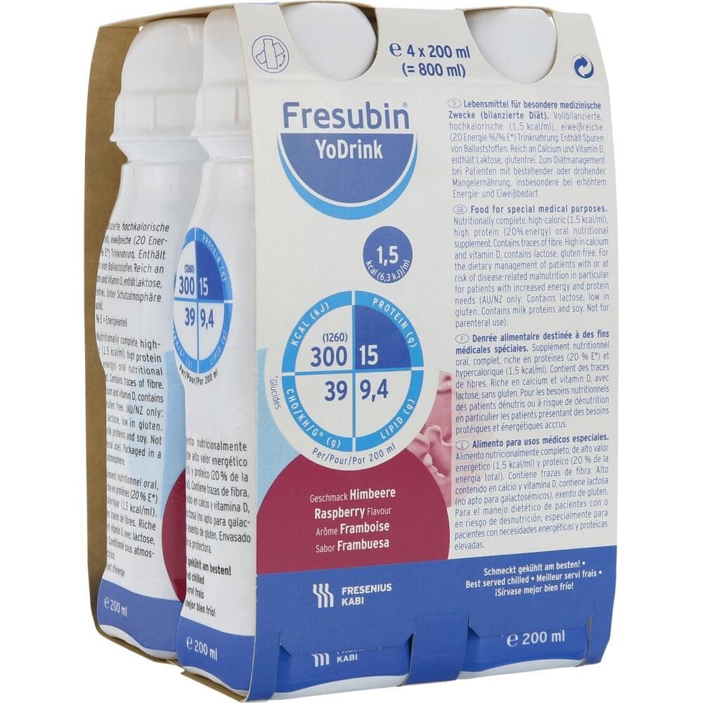 Fresubin YODRINK Himbeere 4X200 ml Flüssigkeit
