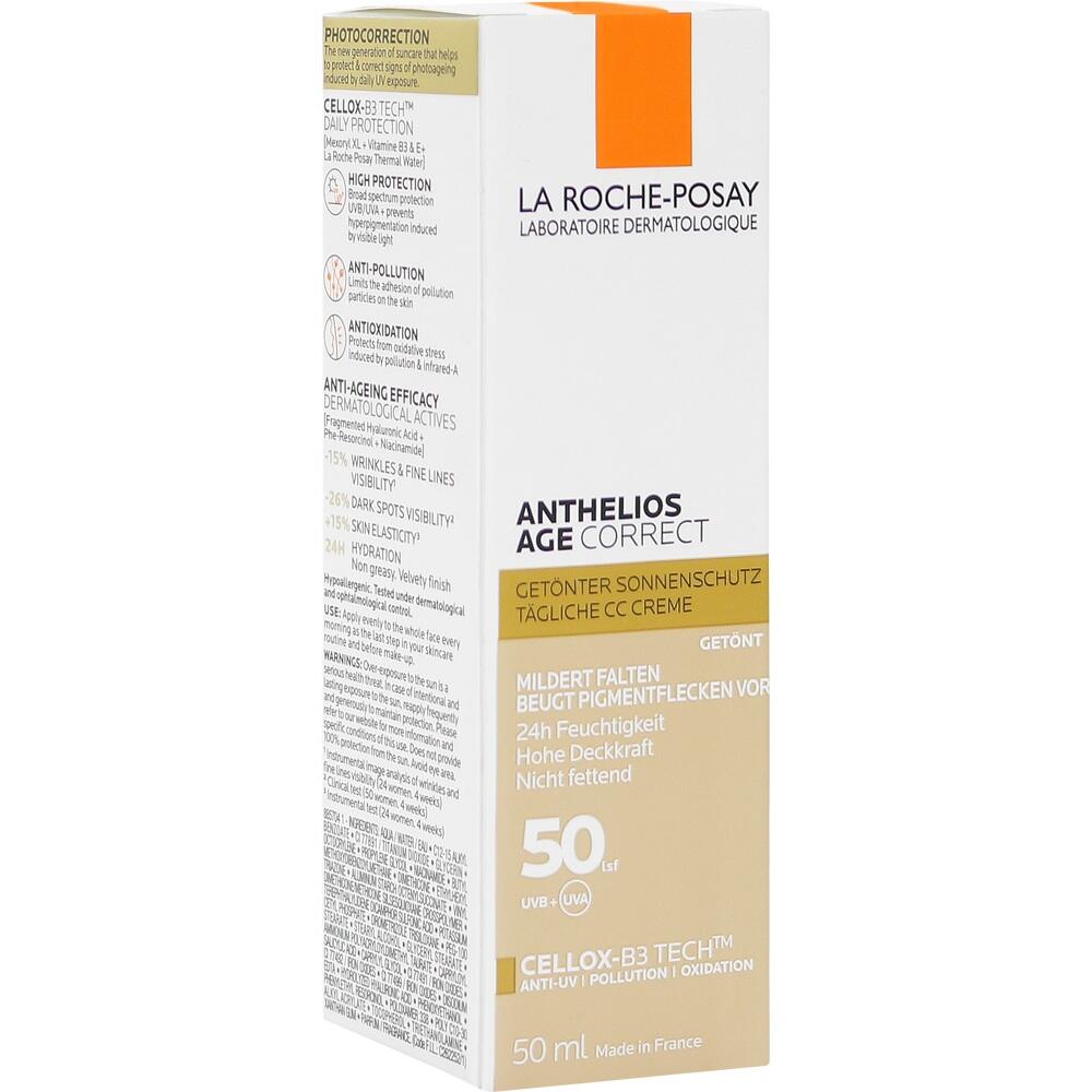 LA ROCHE-POSAY ANTHELIOS AGE CORRECT Getönter Sonnenschutz LSF50 50 ml Creme
