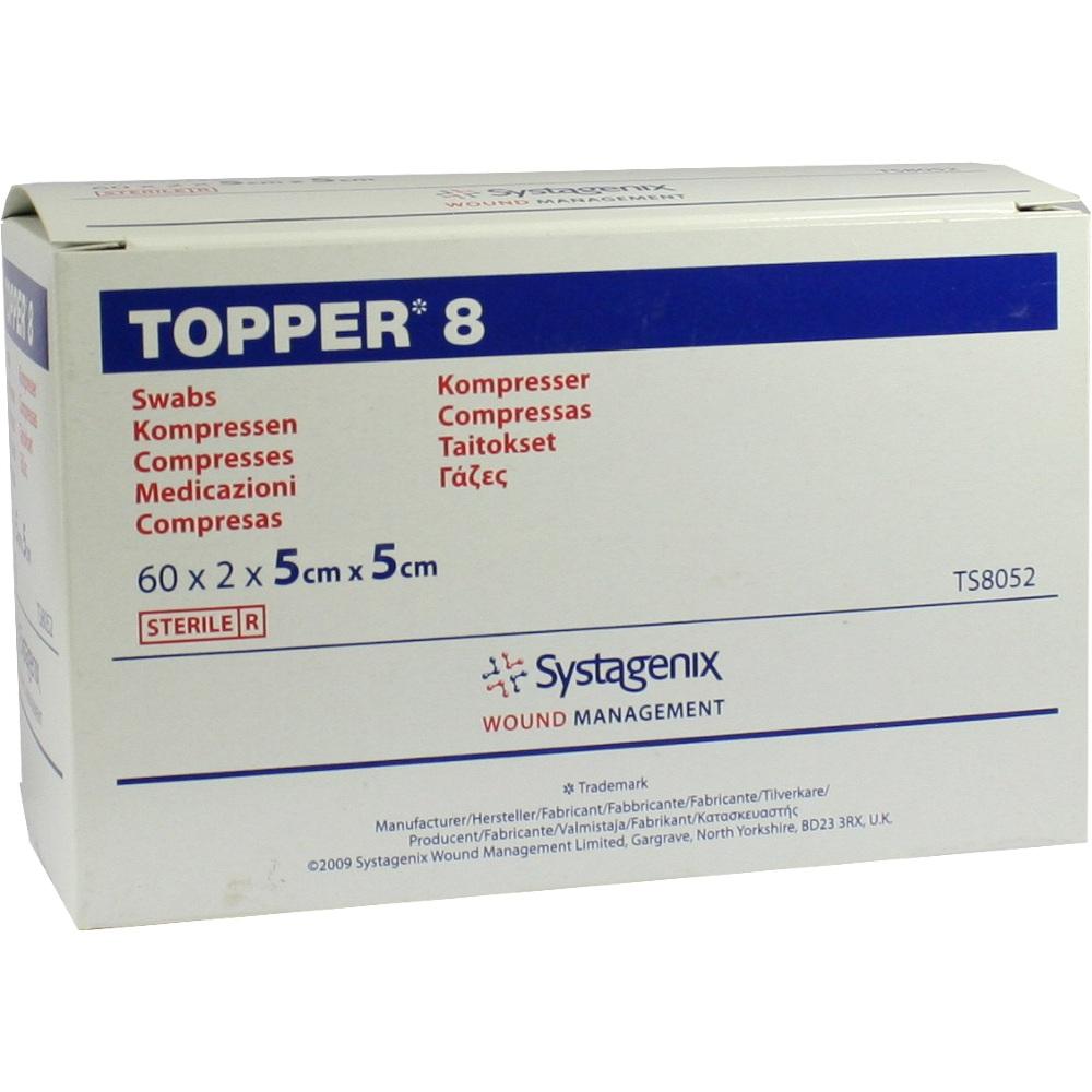TOPPER 8 Kompr.5x5 cm steril 60X2 St Kompressen