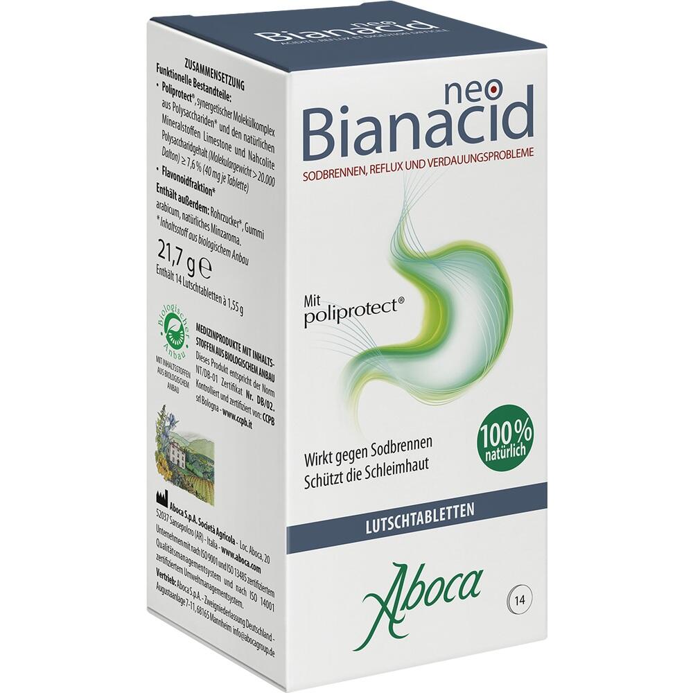 neoBianacid bei Sodbrennen, Reflux und Verdauungsproblemen 14 St Lutschtabletten