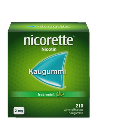 nicorette 2 mg Nikotinkaugummi freshmint zur Raucherentwöhnung 210 St Kaugummi