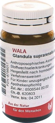WALA GLANDULA SUPRARENALIS dextra cum Cupro Globuli 20 g Globuli