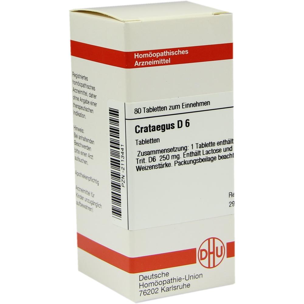 CRATAEGUS D 6 Tabletten 80 St Tabletten