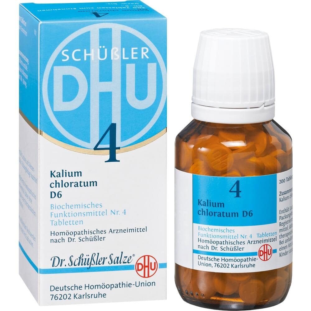 DHU Schüßler-Salz Nr. 4 Kalium chloratum D6  200 St Tabletten