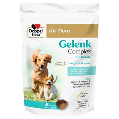 Doppelherz für Tiere Gelenk Complex für Hunde 30 St Kautabletten