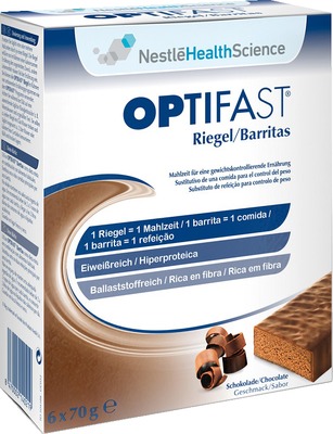 OPTIFAST RIEGEL Schokoladen GESCHMACK 6X70 g
