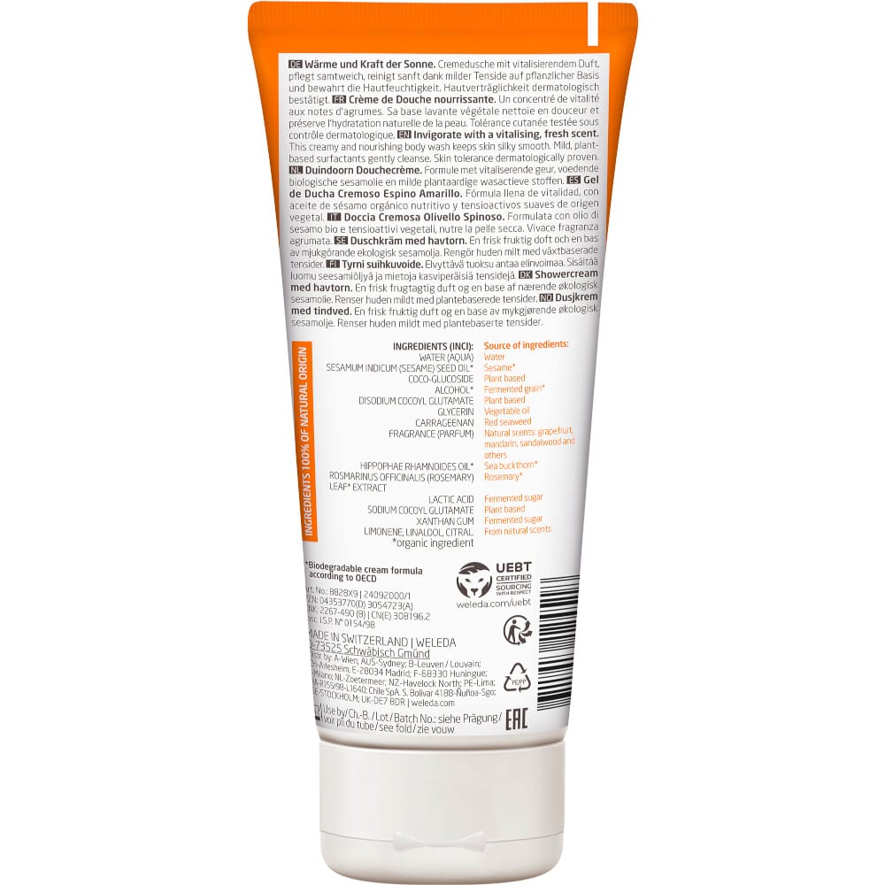 Weleda Vitality Vitalisierungsdusche Sanddorn 200 ml Duschgel
