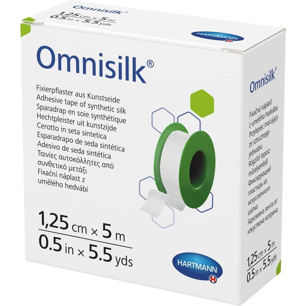 OMNISILK Fixierpflaster Kunstseide 1,25 cmx5 m 1 St Pflaster