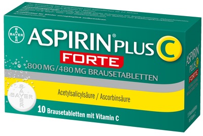 Aspirin plus C Forte 800mg/480mg 10 St Brausetabletten