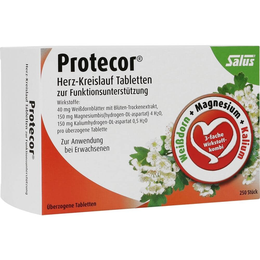 Salus PROTECOR Herz-Kreislauf Tabletten zur Funktionsunterstützung 250 St Überzogene Tabletten