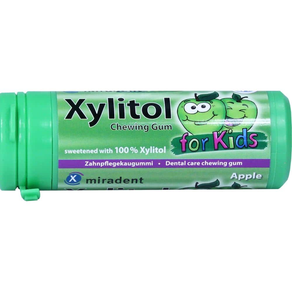 miradent Xylitol Chewing Gum Apfel Kids 30 g Kaugummi