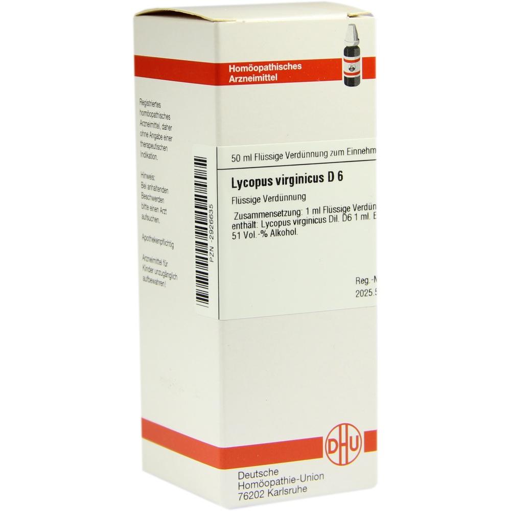 LYCOPUS VIRGINICUS D 6 Dilution 50 ml Dilution