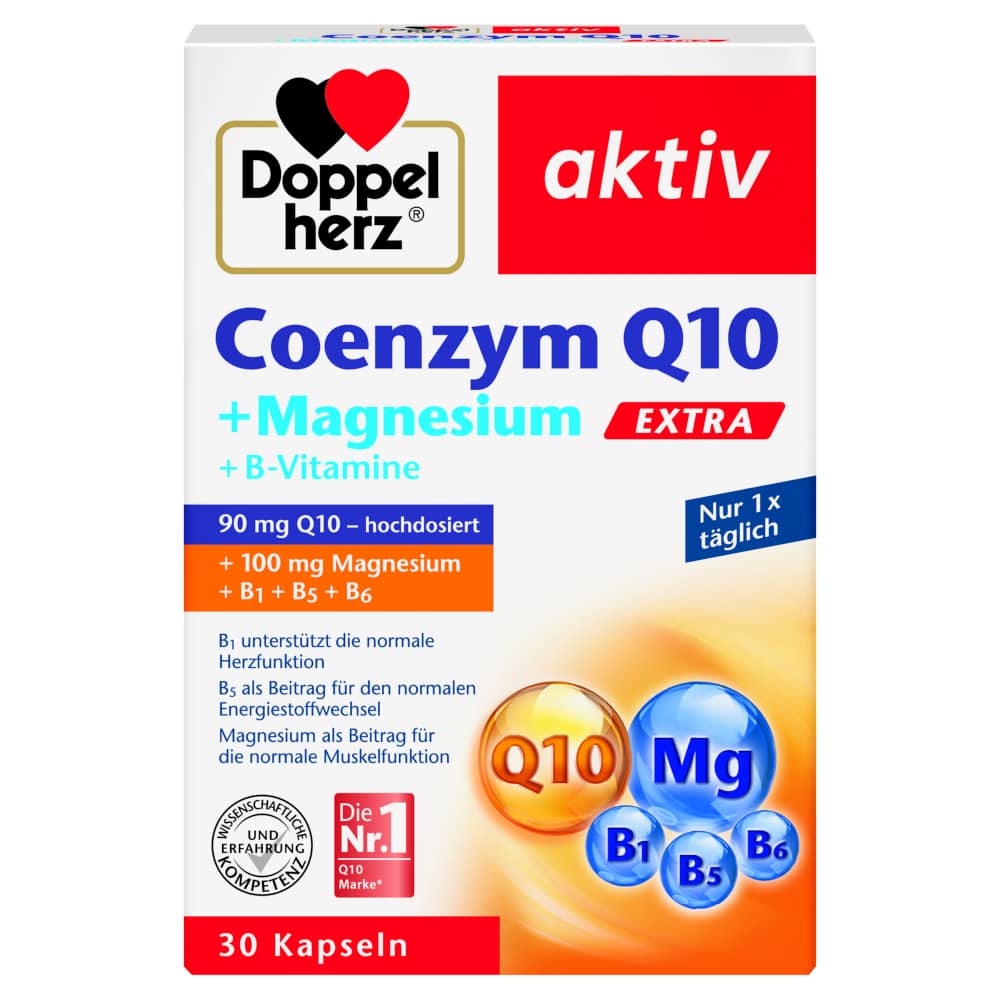 Doppelherz aktiv Coenzym Q10 + Magnesium + B-Vitamine 90 St Kapseln