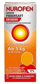 NUROFEN Junior Fiebersaft ERDBEER 2% 100 ml Suspension zum Einnehmen