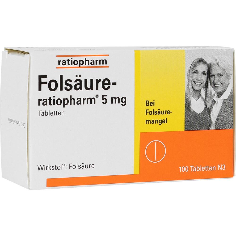 Folsäure-ratiopharm 5 mg  100 St Tabletten