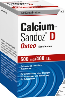 Calcium-Sandoz D Osteo 500mg/400 I.E.  120 St Kautabletten