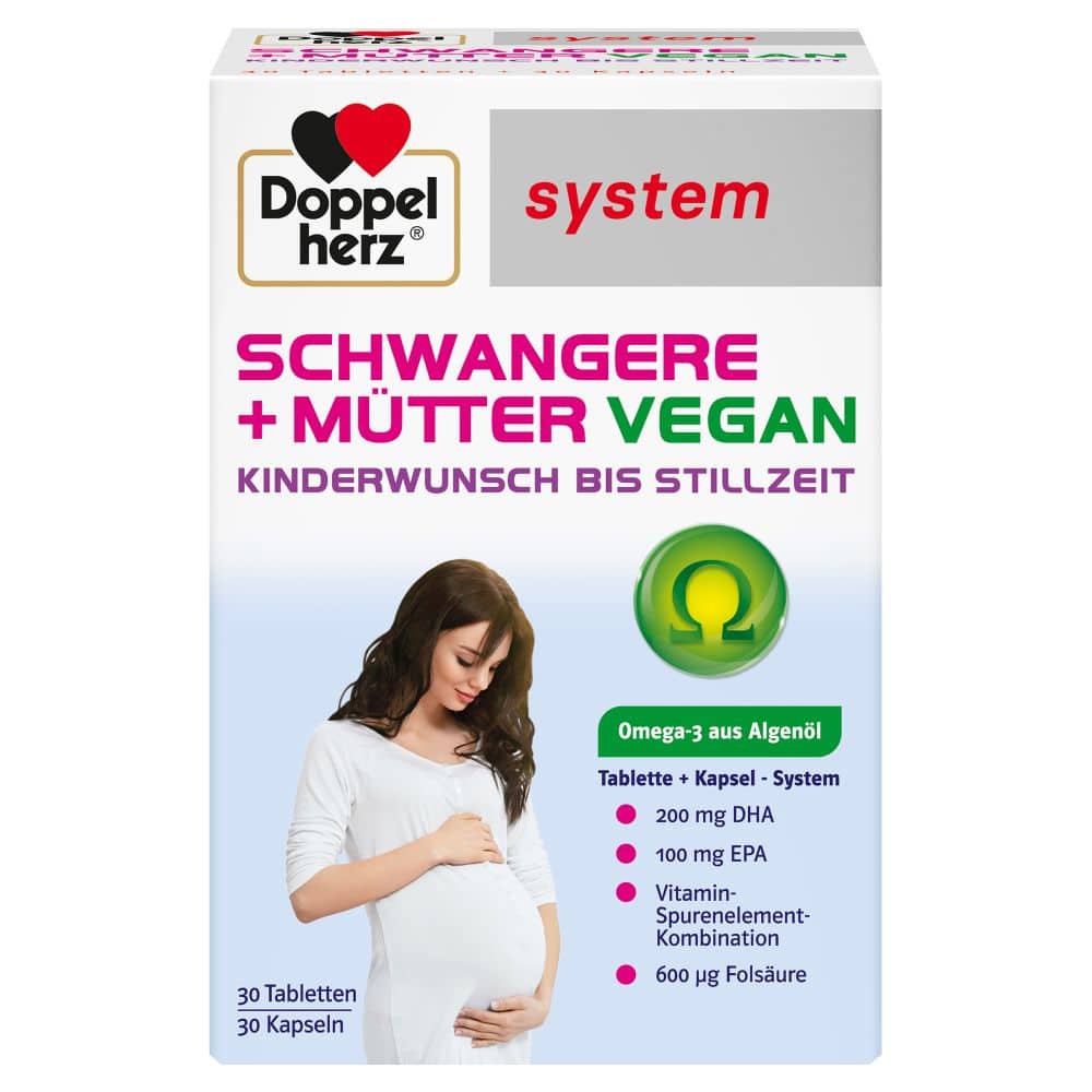 Doppelherz system SCHWANGERE + MÜTTER VEGAN 60 St Kombipackung
